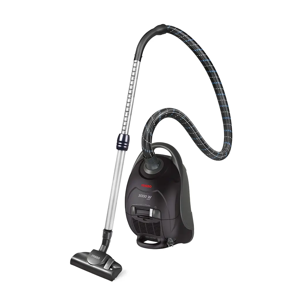 تصویر  جاروبرقی روسو مدل باس (Boss) ۳۰۰۰ وات رنگ مشکی – قدرت مکش فوق‌العاده و طراحی مدرن