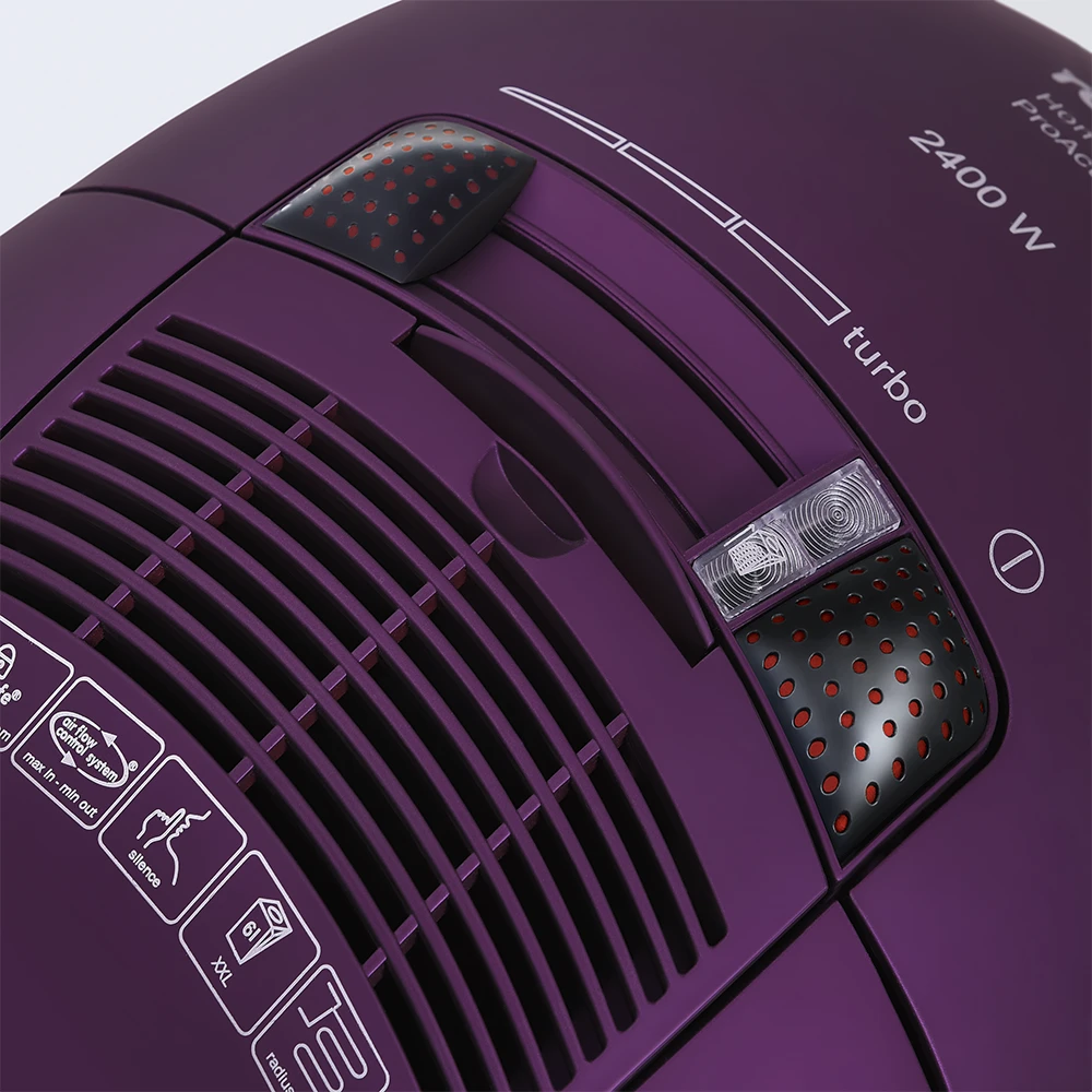 تصویر  جاروبرقی روسو مدل Compatible رنگ بنفش سافت تاچ – 2400 وات